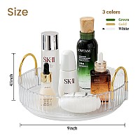 Aveniee Rotating Makeup Organizer For Vanity Skincare Make Up Storage Perfume Organizers For Bathroom Counter Clear Cosmetic D