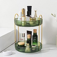 Rotating Makeup Organizer For Vanity Perfume Skincare Lipstick Organizers For Bathroom Countertop Clear Make Up Storage For Dr