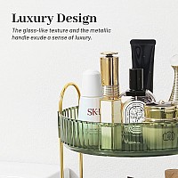 Rotating Makeup Organizer For Vanity Perfume Skincare Lipstick Organizers For Bathroom Countertop Clear Make Up Storage For Dr