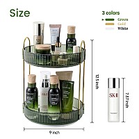 Rotating Makeup Organizer For Vanity Perfume Skincare Lipstick Organizers For Bathroom Countertop Clear Make Up Storage For Dr