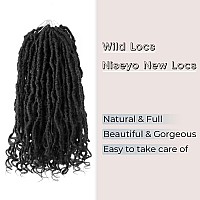 Niseyo Wild Locs 14 Inch Distressed New Faux Locs With Curly Ends 8 Packs Long Soft Prelooped Goddess Locs Crochet Hair 2 Of