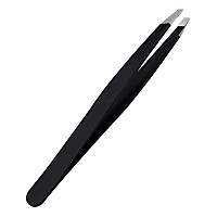 Lash Tweezers For Cluster Lashes Gemerry Black Slanted Eyelash Tweezers For Eyebrows And Facial Hair Diy Lash Extension Tweezers