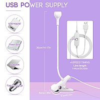 Geisofu Uv Nail Lamp White Metal 3W Led Dual Wavelength Dimmable Usb Powered Flexible Compact Easy To Use