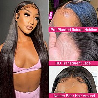 Nktu Lace Front Wigs Human Hair 13X4 Straight Hd Transparent Lace Frontal Wigs For Women Human Hair Glueless Pre Plucked With Ba