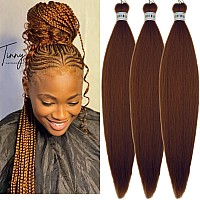 Leticia Light Brown Braiding Hair Pre Stretched Kanekalon Braiding Hair Pre Stretched