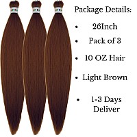 Leticia Light Brown Braiding Hair Pre Stretched Kanekalon Braiding Hair Pre Stretched