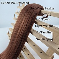 Leticia Light Brown Braiding Hair Pre Stretched Kanekalon Braiding Hair Pre Stretched