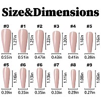 Lifextol 120Pc Coffin Press On Nails Medium Length Colored Long Ballerina Fake Nails Full Cover Acrylic French Tips False Artif