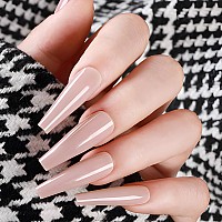 Lifextol 120Pc Coffin Press On Nails Medium Length Colored Long Ballerina Fake Nails Full Cover Acrylic French Tips False Artif