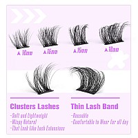 Diy Lash Extension Kit Cluster Lashes Kit Fluffy Lash Clusters Wispy Diy Eyelash Extensions Lash Bond And Seal D Curl Individual