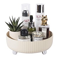 Anyoifax Makeup Perfume Organizer Tray 360 Degree Rotating Lazy Susan Skincare Lotion Organizer Spinning Cosmetics Storage For D