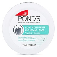 Ponds Light Moisturizer Cream For Soft And Glowing Skin Vitamin E 3Pack Of 253 Fl Oz Each