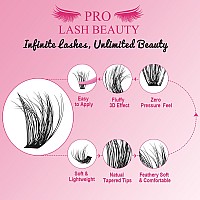 Lash Ciusters 320Pcs Individual Lashes 3D Fluffy Cluster Lashes Natural Look Eyelash Clusters Faux Mink Wispy Lashes 30D40Dd M