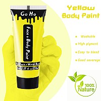 Go Ho Yellow Body Paint Washable237 Oz70 Mlwater Based Cream Full Yellow Face Body Paint For Sfx Cosplay Costumes Festivals