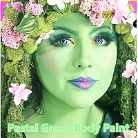 Go Ho Pastel Green Body Paint Washable237 Oz70 Mlwater Based Cream Pastel Green Face Body Paint For Sfx Cosplay Costumes Fe