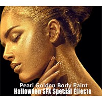 Go Ho Pearl Metallic Gold Body Paint Washable237 Oz70 Mlwater Based Cream Pearl Gold Face Body Paint For Sfx Cosplay Costum