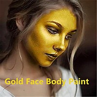 Go Ho Pearl Metallic Gold Body Paint Washable237 Oz70 Mlwater Based Cream Pearl Gold Face Body Paint For Sfx Cosplay Costum