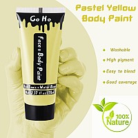 Go Ho Pastel Yellow Body Paint Washable237 Oz70 Mlwater Based Cream Pastel Yellow Face Body Paint For Sfx Cosplay Costumes