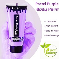 Go Ho Pastel Purple Body Paint Washable237 Oz70 Mlwater Based Cream Lavender Face Body Paint For Sfx Cosplay Ursula Costume