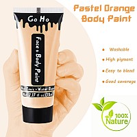 Go Ho Pastel Orange Body Paint Washable237 Oz70 Mlwater Based Cream Pastel Orange Face Body Paint For Sfx Cosplay Costumes