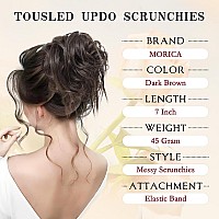 Morica Tousled Updo Messy Bun Hair Piece Hair Extension Ponytail With Elastic Rubber Band Updo Wavy Bun Extensions Synthetic Hai