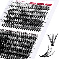 Lash Clusters 280Pcs Individual Lashes 30D 40D 1520Mm Mixed D Curl 007 Cluster Lashes Natural Soft Wispy False Eyelashes Diy E