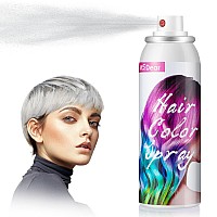 Onetime Use White Hair Color Spray For Crazy Hair Day Christmas Party Temporary Washable Cosplay Hair Dye 100Ml