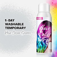 Onetime Use White Hair Color Spray For Crazy Hair Day Christmas Party Temporary Washable Cosplay Hair Dye 100Ml