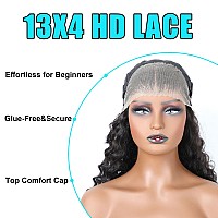 Bly Wear And Go Glueless Wig 13X4 Full Hd Skinlike Lace Frontal Wigs Human Hair Pre Cut Lace Pre Plucked Loose Deep Wave Hair Re