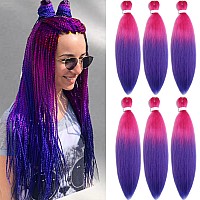 Pre Stretched Braiding Hair Extensions 30 Inch 6 Packs Crochet Twist Braids Hair High Temperature Synthetic Fiber Braid Hair Hot