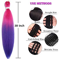 Pre Stretched Braiding Hair Extensions 30 Inch 6 Packs Crochet Twist Braids Hair High Temperature Synthetic Fiber Braid Hair Hot