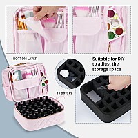 Gr69N Nail Polish Organizer Fits A Nail Lamp And 30 Bottlesstylish Nail Storage Organizer With Side Pockets For Gel Nail Polish