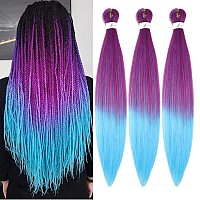 Pre Stretched Braiding Hair Extensions 30 Inch 3 Packs Crochet Twist Braids Hair High Temperature Synthetic Fiber Braid Hair Hot