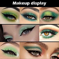 16 Colors Green Olive Matte Shimmer Eyeshadow Palette For Eye Makeup High Pigmented White Gray Eye Shadow Primers Powder Palet D