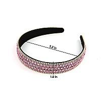 Yission 2 Pcs Rhinestone Headbands For Women Glitter Crystal Headband Fashion Jeweled Headbands For Girls Gorgeous Hair Access