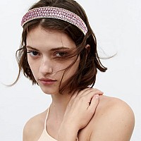 Yission 2 Pcs Rhinestone Headbands For Women Glitter Crystal Headband Fashion Jeweled Headbands For Girls Gorgeous Hair Access