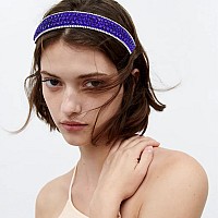 Yission 2 Pcs Rhinestone Headbands For Women Glitter Crystal Headband Fashion Jeweled Headbands For Girls Gorgeous Hair Access