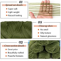 Ruiyok 2 Pcs Dark Green Brazilian Wool Hair For Braids Acrylic Hand Knitting Yarn For Crochet Braid Senegalese Twisting Jumbo Br