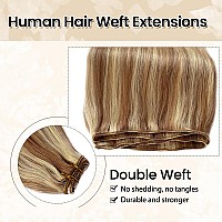 Sew In Bundles Human Hair Hand Tied Weft Hair Extensions Golden Brown To Bleach Blonde Sew In Hair Extensions Real Human Hair S