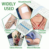 50 Pieces 4 X 6 In Stretch Waterproof Adhesive Bandages Transparent Film For Tattoo Aftercare And Skin Repair Adhesive Tattoo Su