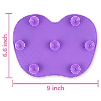 Ranphykx Silicon Makeup Brush Cleaning Mat Makeup Brush Cleaner Pad Cosmetic Brush Cleaning Mat Portable Washing Tool Scrubber W