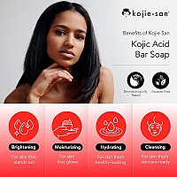 Kojie San Skin Brightening Soap The Original Kojic Acid Soap That Reduces Dark Spots Hyperpigmentation Other Types Of Ski