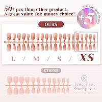 Rosalind Rosy Nude Coffin Nail Tips 200 Pcs Nude Matte Medium Coffin Nail Tips Full Cover Acrylic Nail Tips Nude Precolored F