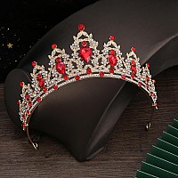 Cieher Gold And Red Crowns For Women Girls Vintage Queen Of Hearts Crown Tiara Queen Crown Queen Of Hearts Accessories Luxury Rh