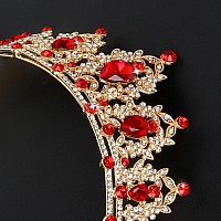 Cieher Gold And Red Crowns For Women Girls Vintage Queen Of Hearts Crown Tiara Queen Crown Queen Of Hearts Accessories Luxury Rh