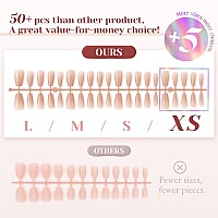 Rosalind Nude Coffin Nail Tips 200 Pcs Neutral Soft Gel Medium Coffin Nail Tips Full Cover Acrylic Nail Tips Nude Precolored