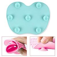 Ranphykx Silicon Makeup Brush Cleaning Mat Makeup Brush Cleaner Pad Cosmetic Brush Cleaning Mat Portable Washing Tool Scrubber W