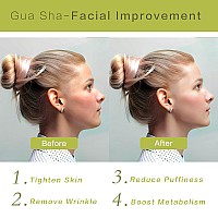 Contrybox Gua Sha Facial Tools Jade Guasha Tool For Face Eye Gua Sha Stone For Puffiness Reducing Jawline Sculpting Face St