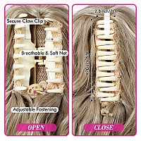 Reecho 14 Ponytail Extension Claw Clip Ponytail Extension Fake Pony Tails Soft Wavy Multi Layered Clip In Hair Extensions Syn