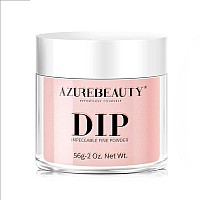 Azurebeauty Dip Powder Nude Pink Color 2Oz56G Sheer Salmon Pink Rose Soft Peach Pink Dipping Powder Crystal Natural Nail Art